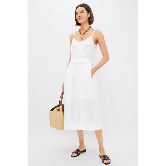 SEA NEW YORK Pearl Zora Solid Tank Button Down Dress Size M NWT Midi